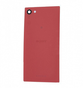 Задняя крышка (стекло) для Sony Xperia Z5 compact  (E5803, E5823) Красная  (Red)