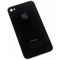 Задняя крышка (стекло) для Apple iPhone 4S (ААА class) (A1387) цвет: черный