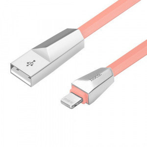 USB дата-кабель HOCO X4 Pink Lightning для Apple iPhone 5, iPhone 5C, iPhone 5s, iPhone 6, iPhone 6s, iPhone 6 - фото 1 - id-p82682970