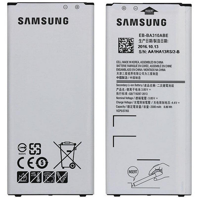 Аккумулятор для Samsung Galaxy A3 2016, SM-A310F (EB-BA310ABE) оригинальный