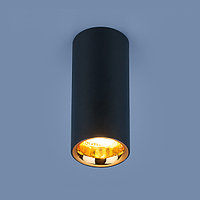Накладной потолочный LED светильник DLR030 12W 4200K черный матовый/золото