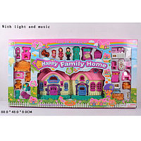 Домик с куклами и мебелью Happy Family Home 8042 (свет, звук)