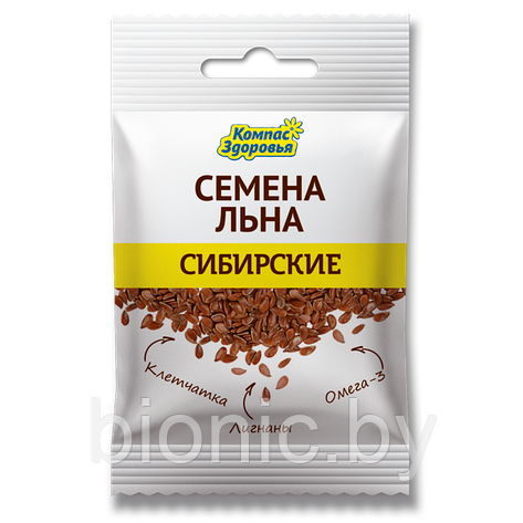 Семена льна,"Сибирские", "Компас здоровья", 40гр 1/80, фото 2