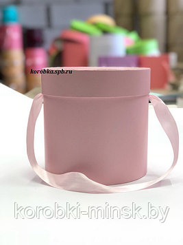 Шляпная коробка эконом вариант 20 см Цвет: Нежно розовый.
