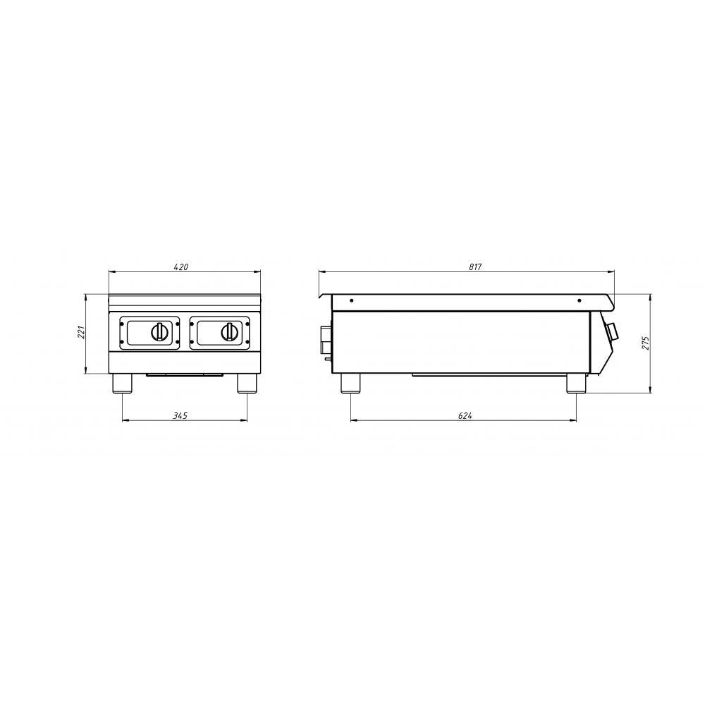 Индукционная плита Ф2ИП/800 (настольная) - фото 2 - id-p82717077