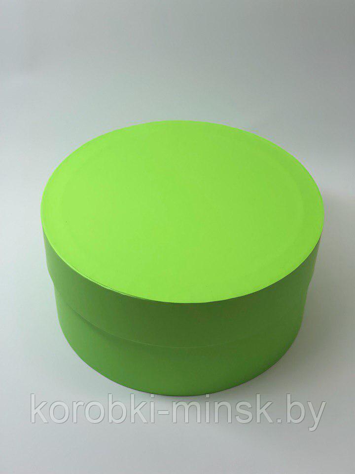 Короткая круглая коробка 18*9см. Цвет: зеленый. - фото 2 - id-p82713199