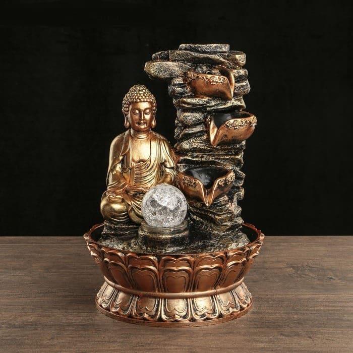 Фонтан декоративный «Будда у водопада» световой - фото 1 - id-p82712021