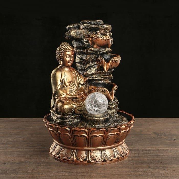 Фонтан декоративный «Будда у водопада» световой - фото 2 - id-p82712021