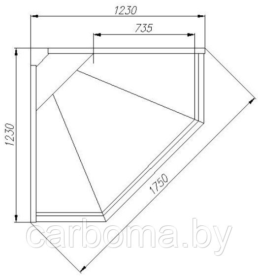 Холодильная витрина угловая Сarboma Bavaria G110 ВХСу-1ш (G110 VM-5) 0...+7 (динамика) - фото 2 - id-p82719981