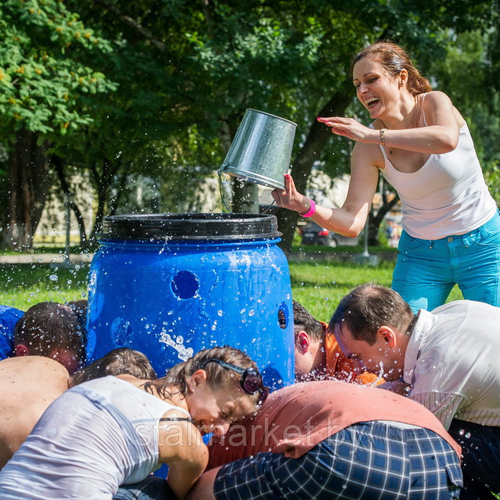 Бочка железная для воды и декора 200 л б/у на дачу - фото 9 - id-p82720603