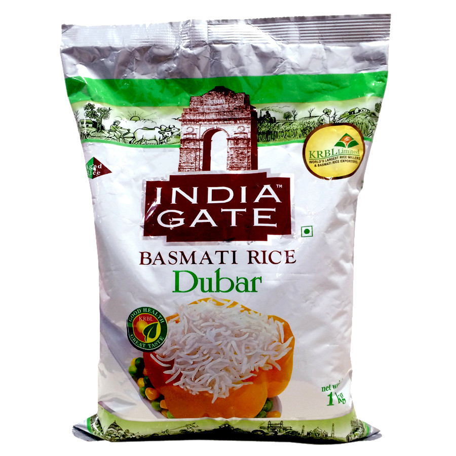 Рис Басмати белый выдержанный India Gate Dubar, 1кг