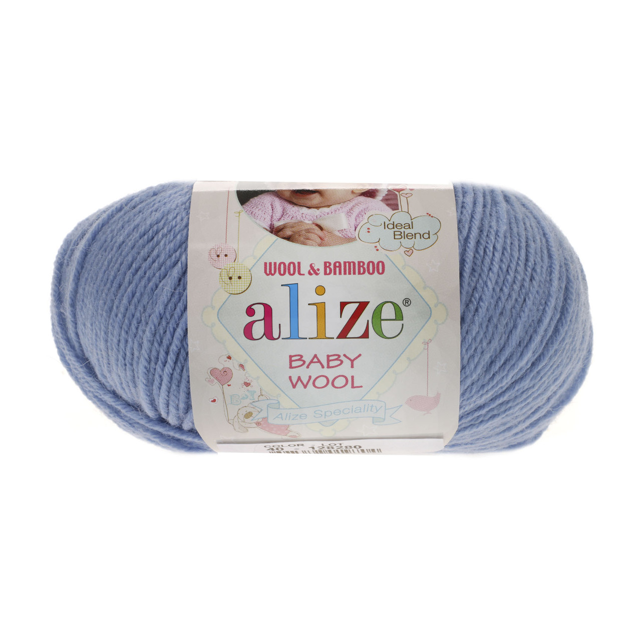 Пряжа Alize Baby Wool цвет 40 голубой