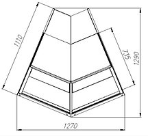 Холодильная витрина Сarboma Bavaria 2 GC110 VM-3 (ВХСу-1) (динамика, без боковин) 0...+7