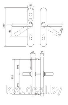 Электронная накладка на дверной замок стандарта DIN с питанием от батареек Iron Logic Eurolock EHT net (dd=85) - фото 2 - id-p82780258