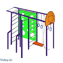 Детский спортивный комплекс для дачи Вертикаль со скалодромом