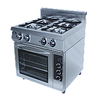 Газовая 4-горелочная плита Ф4ПДГ/800 с комбинированной духовкой 