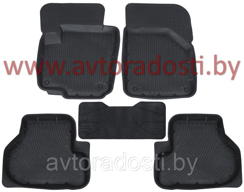 Коврики резиновые для Volkswagen Passat B6 / B7 (2005-2014) / Passat CC / Volkswagen Golf Plus (SRTK)