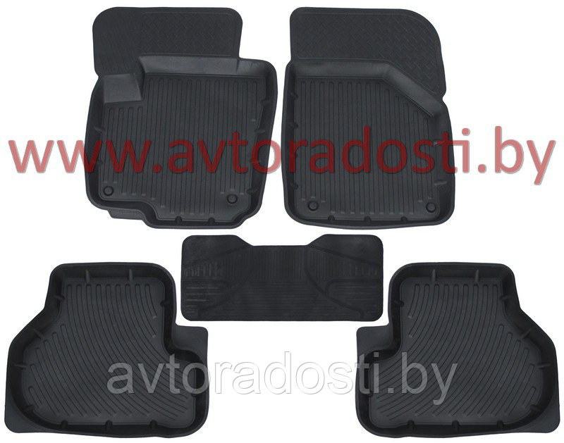 Коврики резиновые для Volkswagen Passat B6 / B7 (2005-2014) / Passat CC / Volkswagen Golf Plus (SRTK) - фото 1 - id-p82833212