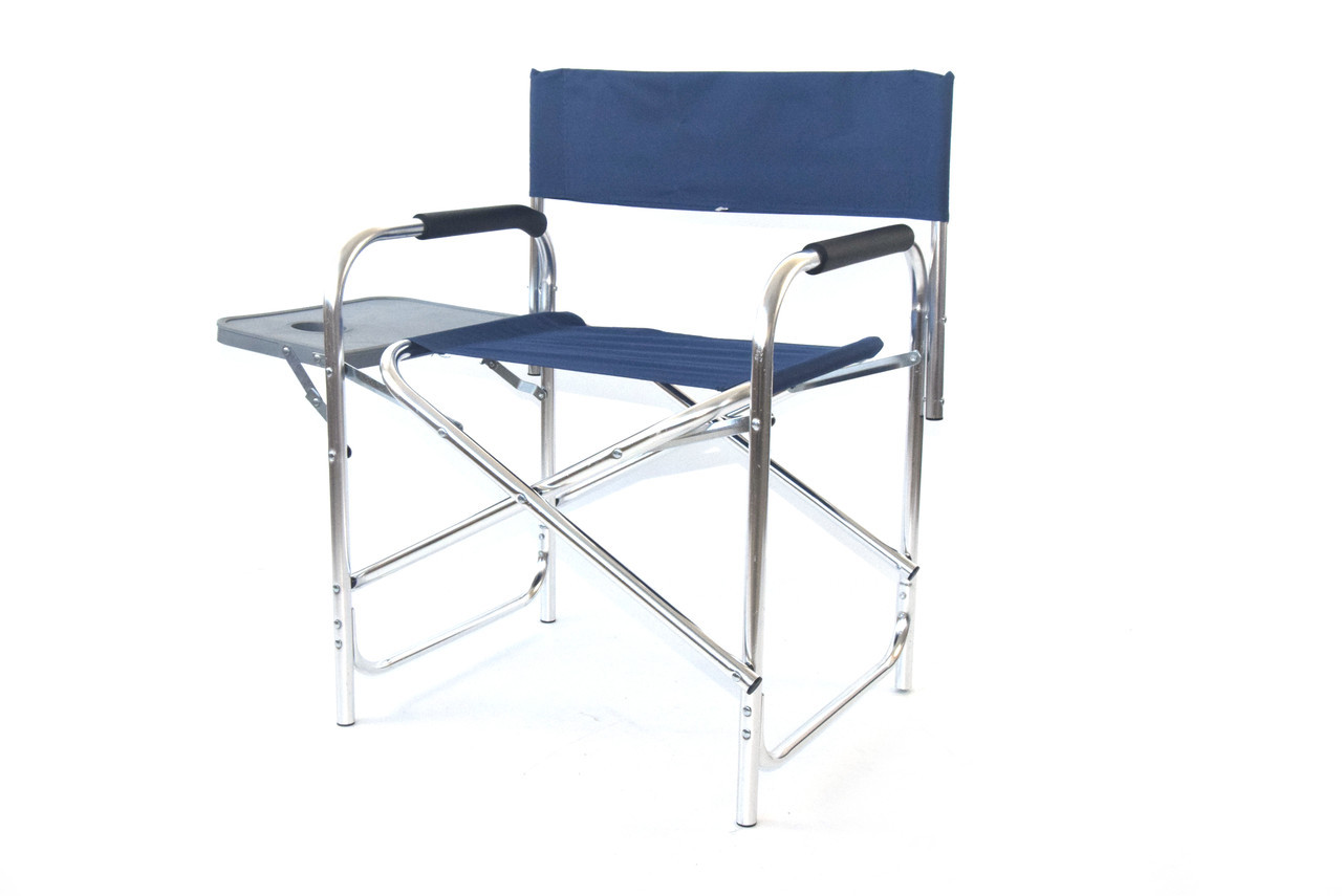 Стул туристический, складной, кресло с откидным столиком для отдыха, рыбалки, пикника ( Синий ) - фото 2 - id-p82835647