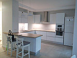 Кухня со стеклянными белыми фасадами, фото 8