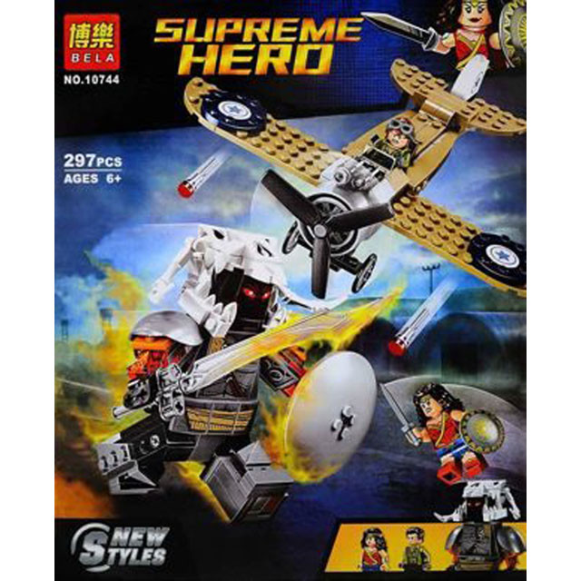 Конструктор Bela 10744 Supreme Hero Битва Чудо-Женщины (аналог Lego Dc Comics Super Heroes 76075) 297 деталей