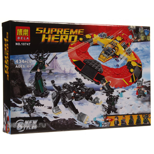 Конструктор Bela 10747 Supreme Hero Решающая битва за Асгард (аналог Lego Super Heroes 76084) 434 детали - фото 3 - id-p82864466