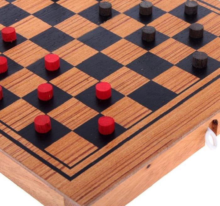 Набор игр в деревянной шкатулке: шашки+нарды - фото 4 - id-p82870723