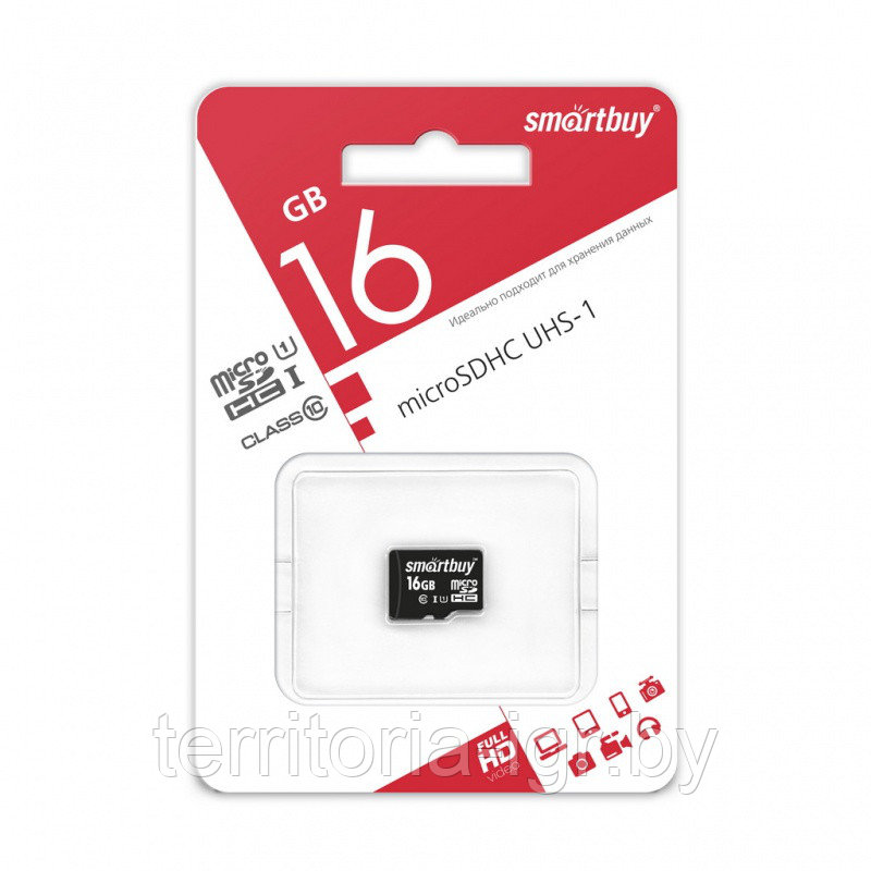 Карта памяти 16Gb Class 10 без адаптера micro SDHC SB16GBSDCL10-00 LE UHS-1Smartbuy - фото 1 - id-p70192270