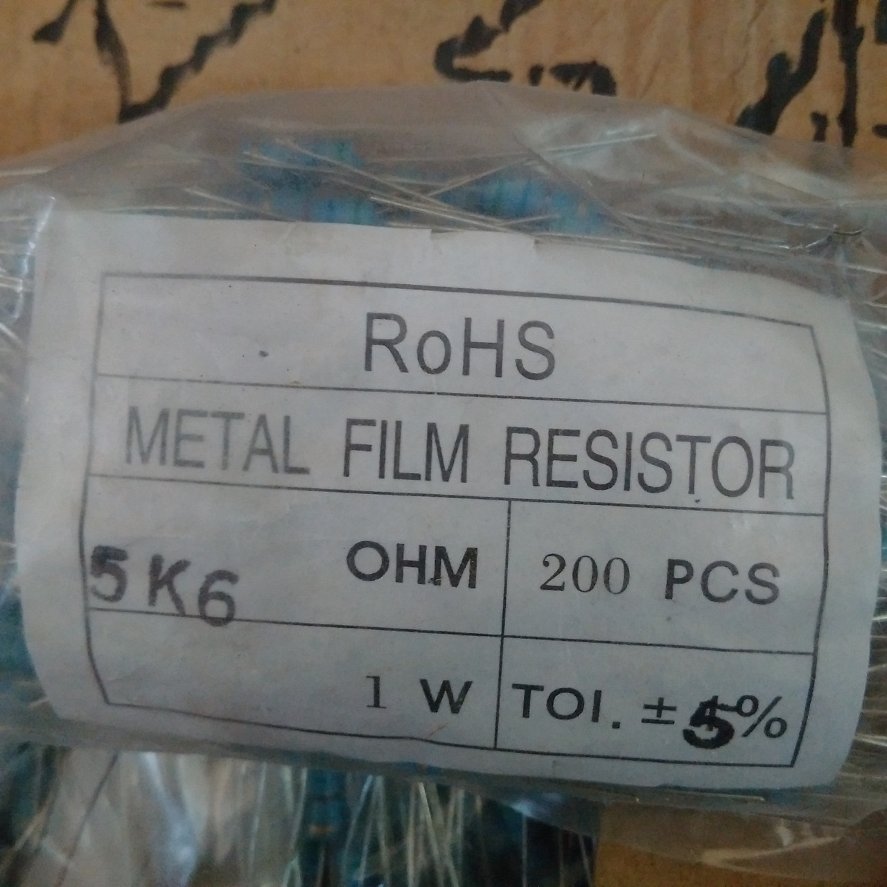 Резистор METAL FILM RESISTOR 5k6 1W - фото 1 - id-p82877657