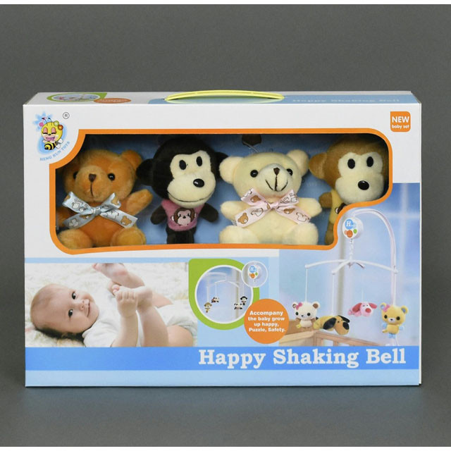 Заводная карусель на кроватку с мягкими игрушками Happy Shaking Bell D069 - фото 2 - id-p82894699