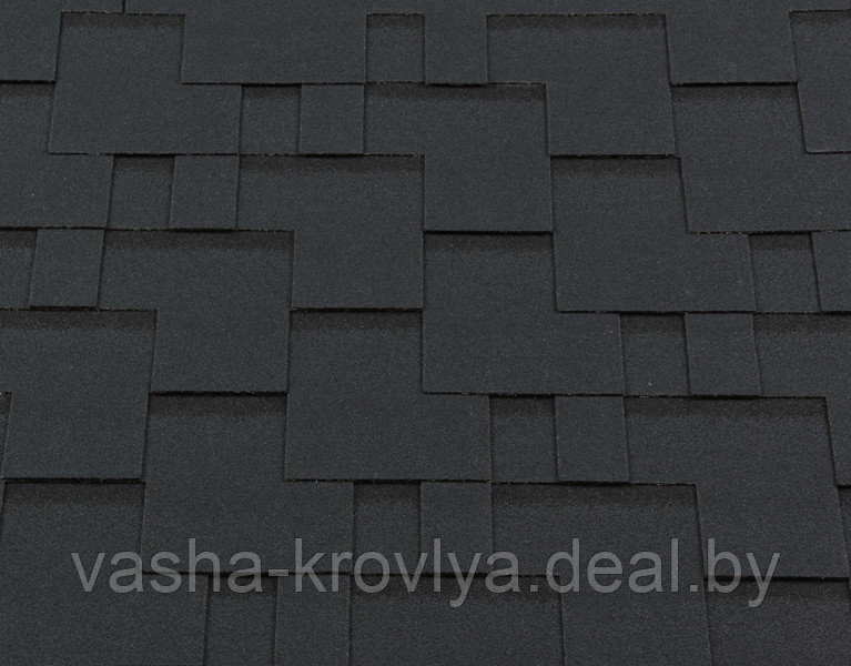 Гибкая черепица RoofShield Модерн Премиум бархатно-черный - фото 1 - id-p4195712