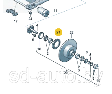 TOPRAN, Кольцо ABS, заднее VW, AUDI - фото 2 - id-p82902614