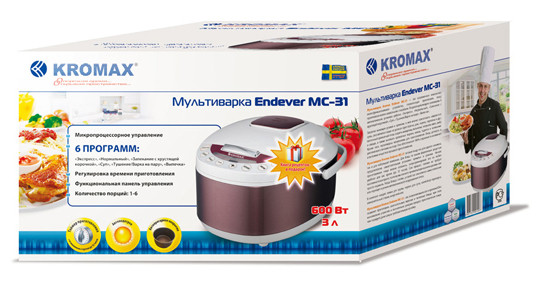 MC-31 Мультиварка KROMAX ENDEVER - фото 2 - id-p76338849