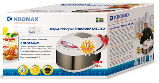 MC-32 Мультиварка KROMAX ENDEVER - фото 2 - id-p76338850