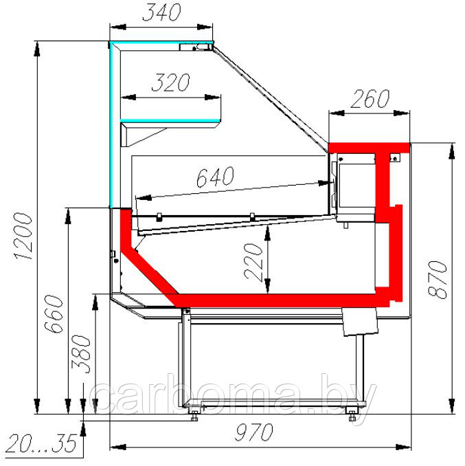 Холодильная витрина Полюс Palm 2 GC95 SM 2,0-1 (ВХС-2,0) 0...+7 - фото 2 - id-p82911846