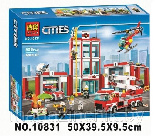 Конструктор 10831 / 6064 Bela Пожарная часть, аналог LEGO City (Лего Сити) 60110
