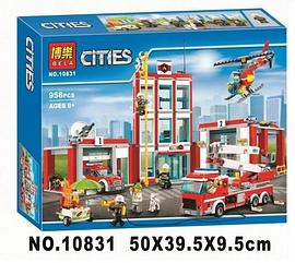 Конструктор 10831 / 6064 Bela Пожарная часть, аналог LEGO City (Лего Сити) 60110