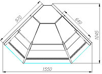 Холодильная витрина угловая Полюс Palm 2 GC95 VM-5 (ВХСу-1) 0...+7