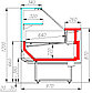 Холодильная витрина Полюс Palm 2 KombiLux / INOX GC95 SV 1,5-1 (ВХСр-1,5) -5...+5, фото 2