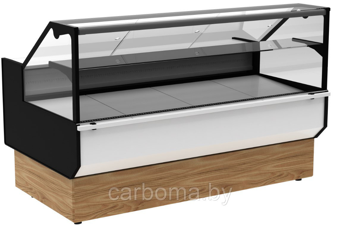 Холодильная витрина Carboma Palm 2 KombiLux / INOX GC95 SL 1,0-1 (ВХСн-1,0) до -18