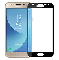 Защитное стекло Full-Screen для Samsung Galaxy J3 (2018) j337 черный (5D-9D с полной проклейкой)