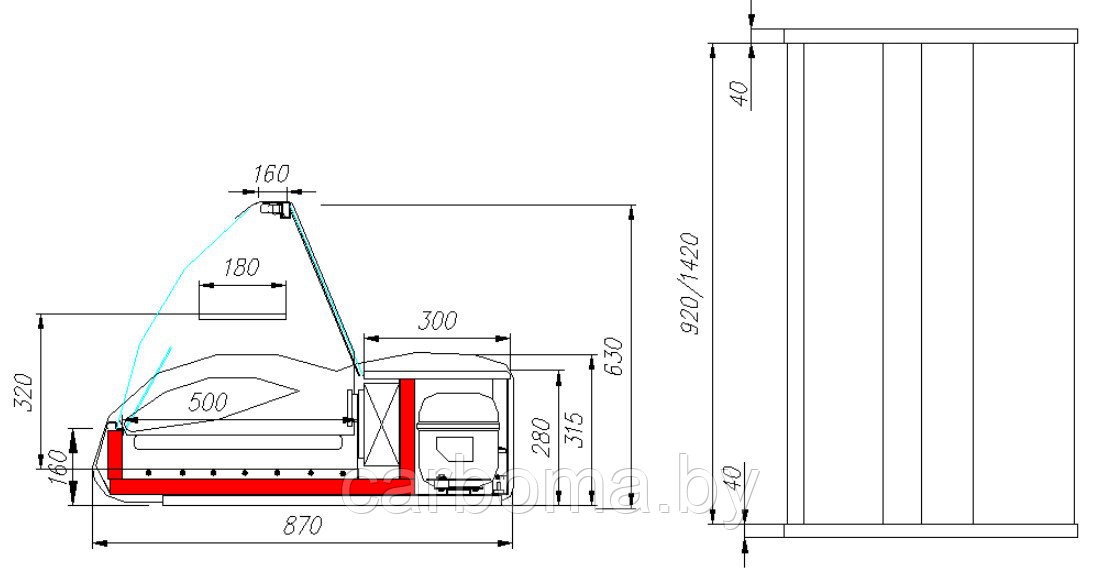 Витрина настольная Carboma Арго A87 SV 1,0-1 (ВХСн-1,0) -6 0 - фото 2 - id-p82957348