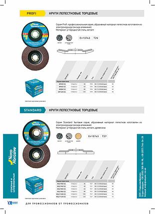 Круг лепестковый торцевой КЛТ 125*22,2 Т27 Novoabrasive Standard (P 120), фото 2