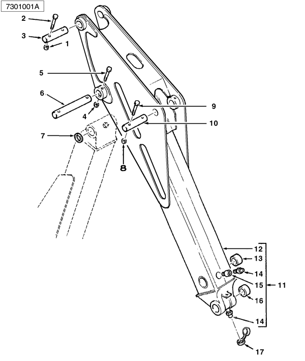 Палец 3522693M2 (noз. 3,6) FERMEC TEREX 760 820 860 960  