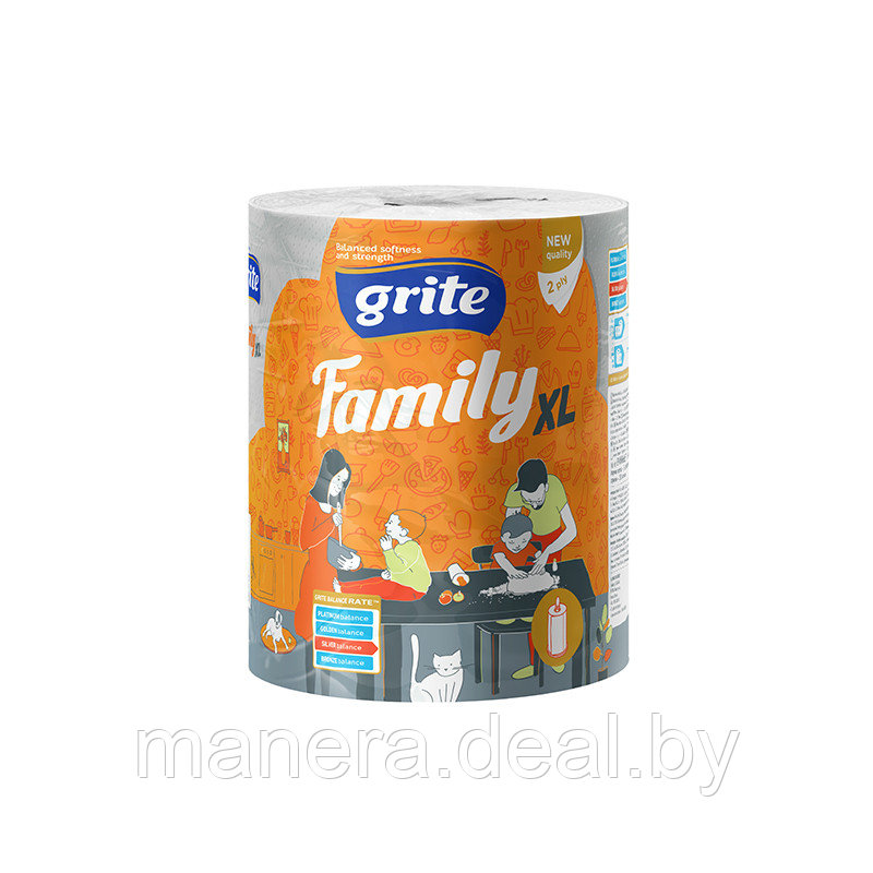 Полотенца бумажные GRITE Family XL