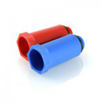 Комплект длинных полипропиленовых пробок Valtec с резьбой 1/2" (красная + синяя) - фото 3 - id-p83003008
