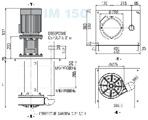Насос IM 150, ПП, 1000 ММ, 4 кВт, фото 2
