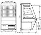 Витрина холодильная пристенная Carboma Britany F13-07 VM 1,3-2 (1260/700 ВХСп-1,3) +2…+7, фото 2