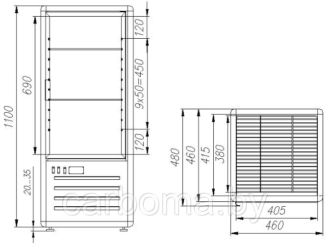 Кондитерский шкаф Carboma Latium D4 VM 120-1 (R120C беж.-коричневый, стандартные цвета) +6...+12 - фото 2 - id-p83188139