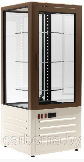 Кондитерский шкаф Carboma Latium D4 VM 120-2 (R120Cвр беж.-коричневый, стандартные цвета) +6...+12